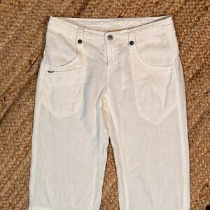 Perfect White Linen Summer Casual Pants from Athleta Sz Small US 4-6